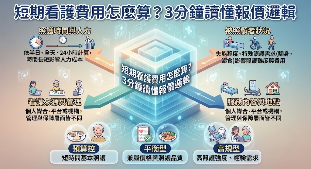 短期看護費用怎麼算?完整解析報價組成、影響因素與方案選擇指南