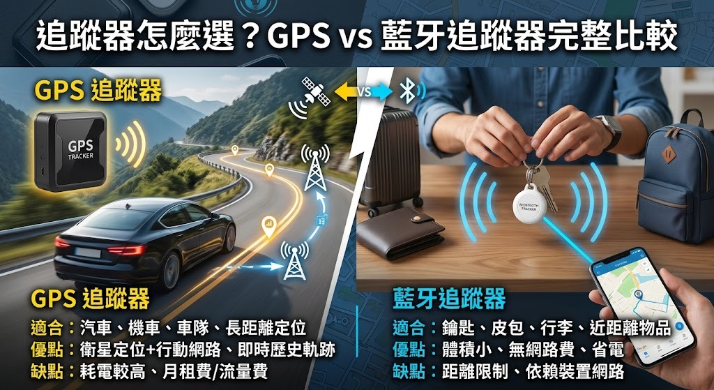 追蹤器怎麼選?GPS 追蹤器 vs 藍牙追蹤器完整比較
