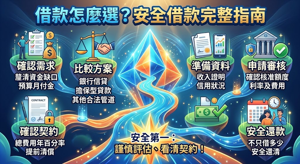 借款怎麼選?額度、利率、申請流程與安全借款完整指南