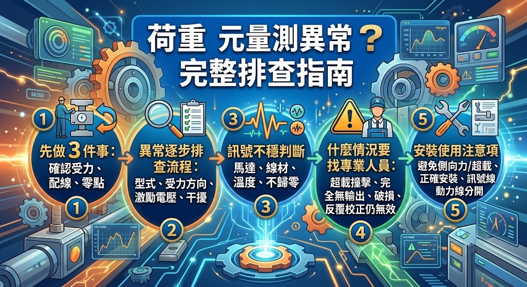 荷重元異常怎麼辦?不歸零、數值跳動、量測不準的原因與排查指南
