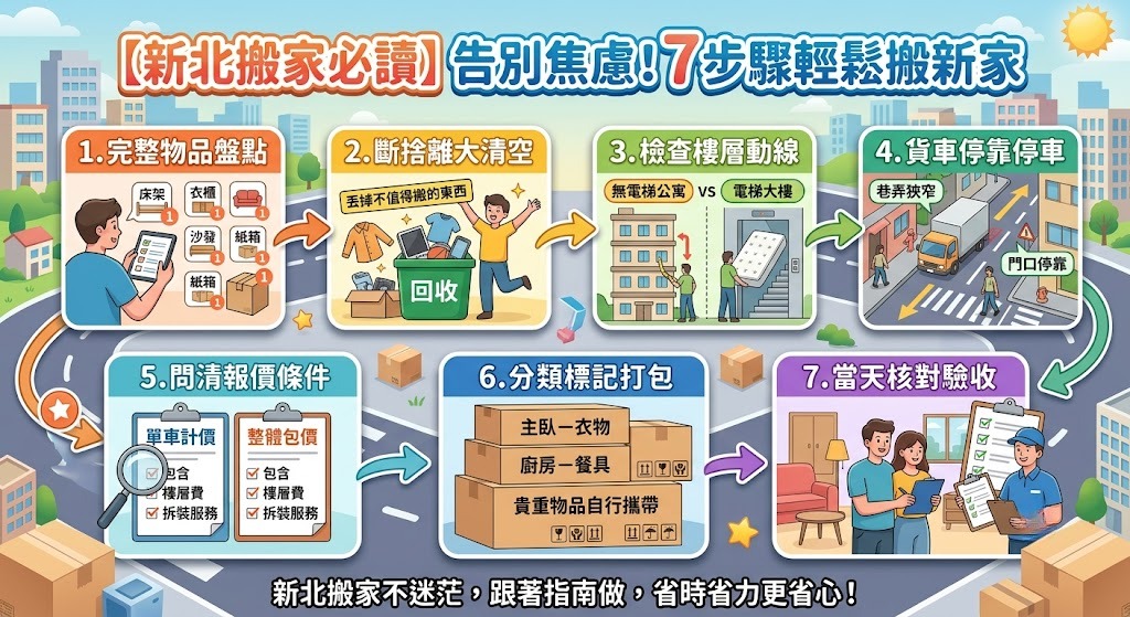 新北搬家怎麼辦？搬家前先做這3件事，費用、流程與避雷重點一次看