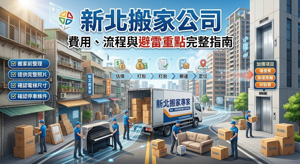 新北搬家公司怎麼選?搬家費用、流程與避雷重點完整指南