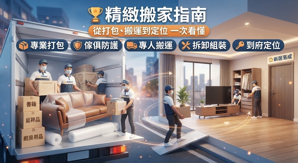 精緻搬家怎麼選?從打包、搬運到定位一次看懂