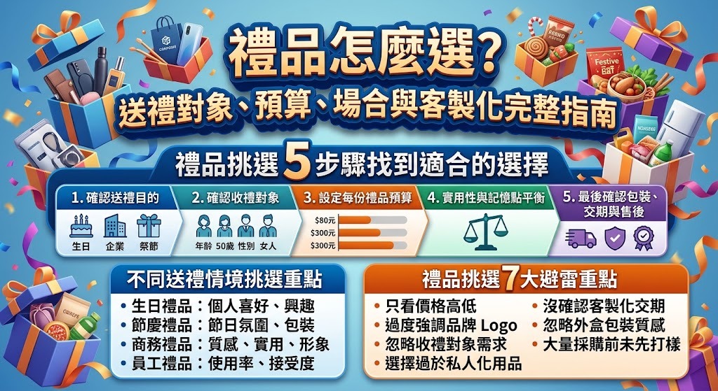 禮品怎麼選?送禮對象、預算、場合與客製化完整指南