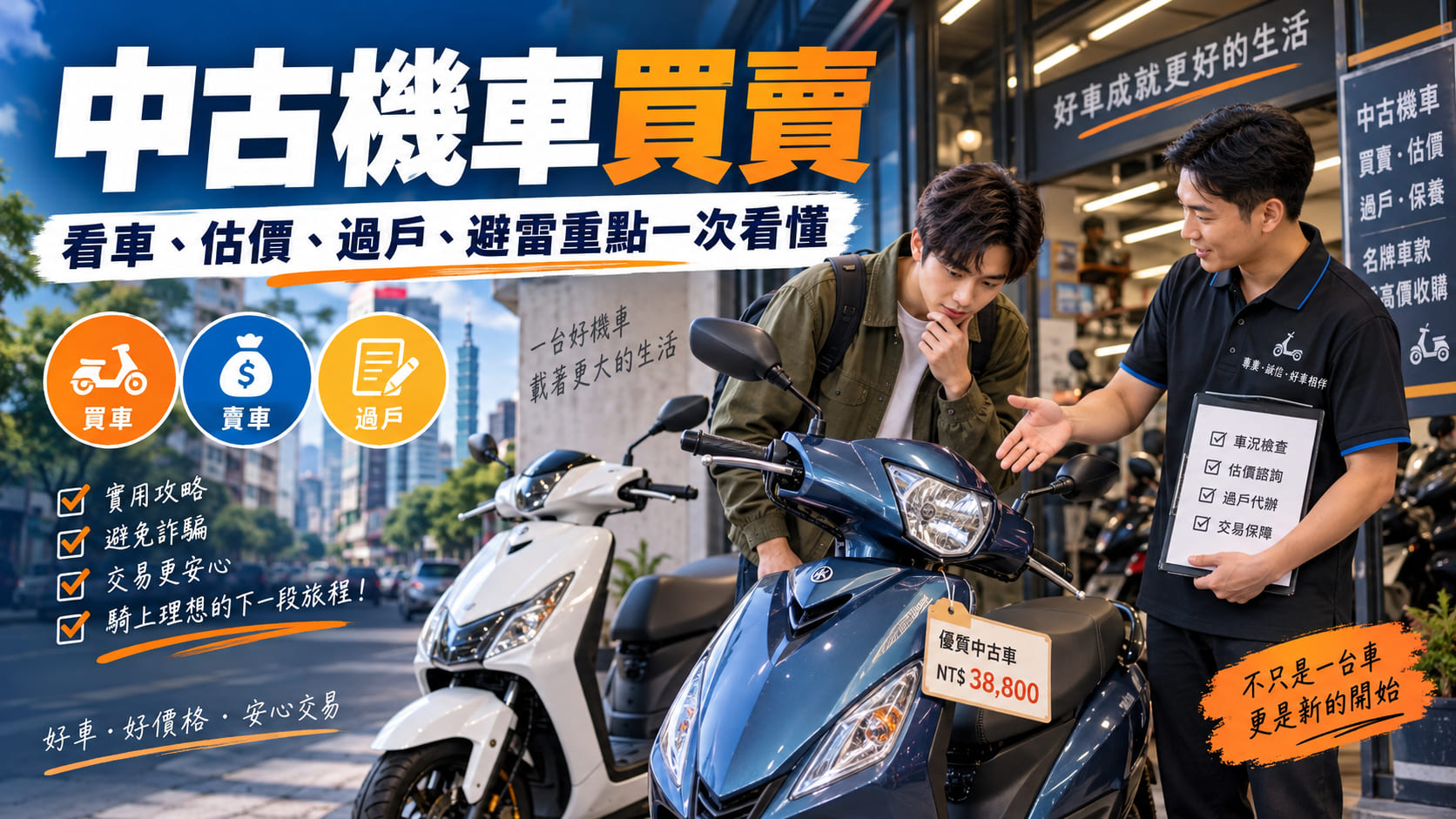中古機車買賣怎麼選?從看車、估價、過戶到交易避雷一次看懂