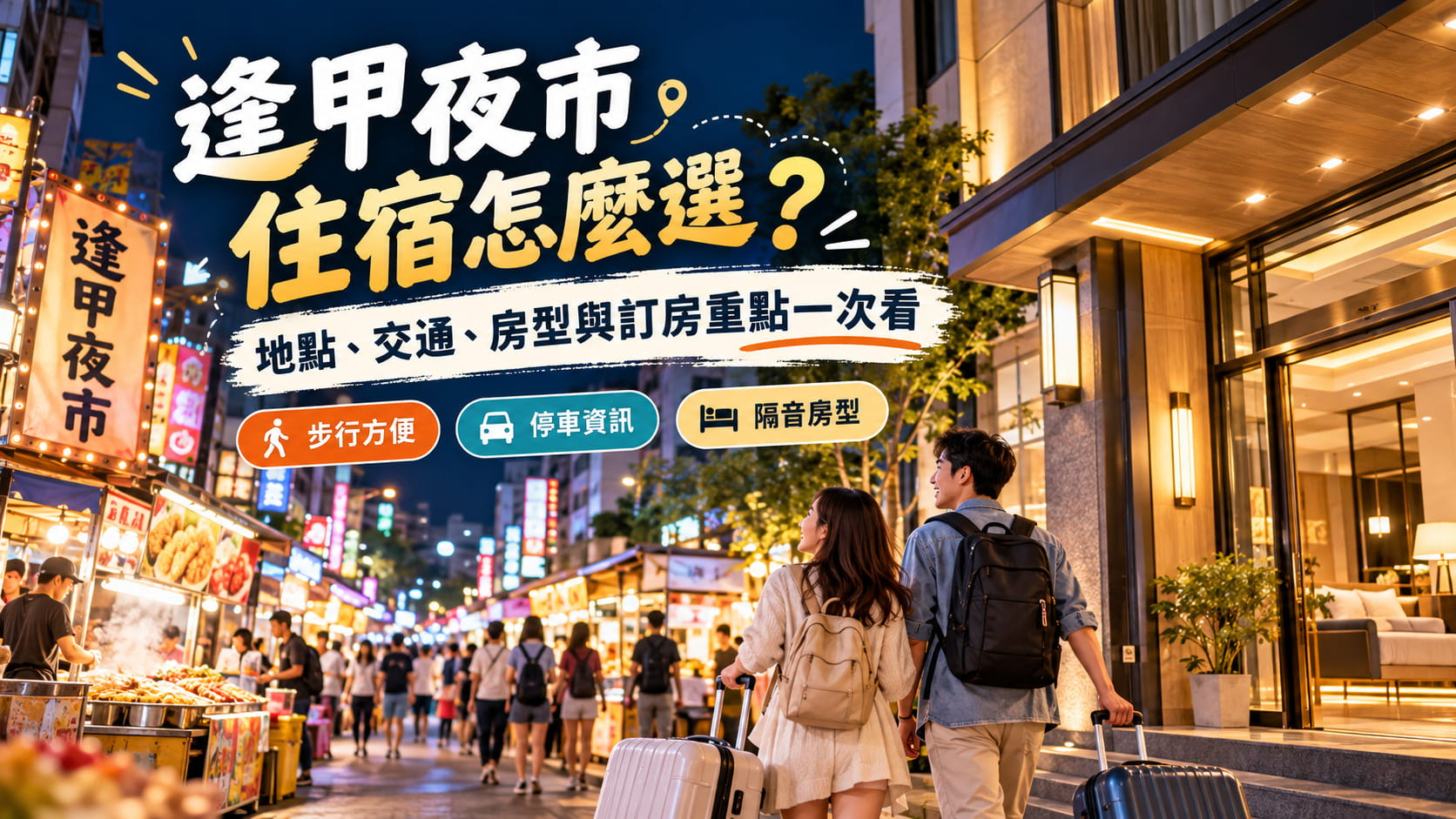 逢甲夜市住宿怎麼選?地點、交通、房型與訂房重點一次看