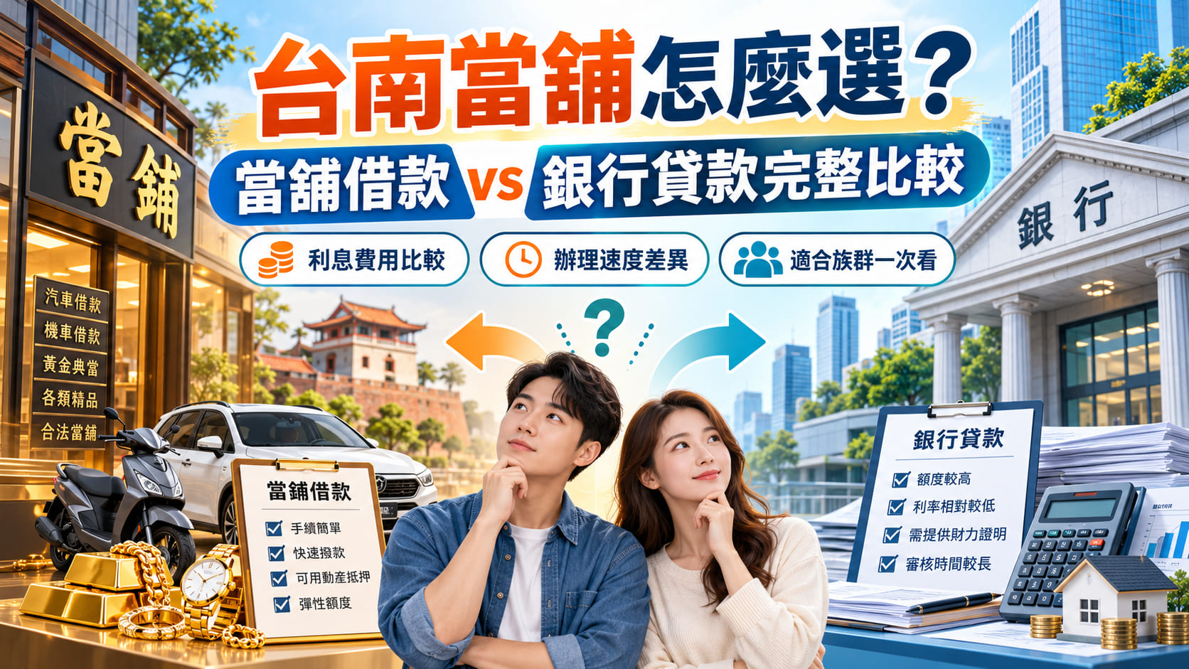 台南當舖怎麼選？當舖借款 vs 銀行貸款完整比較