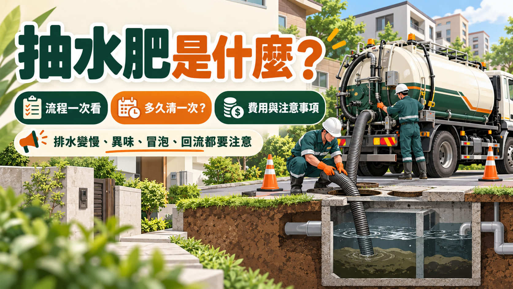 抽水肥是什麼?流程、頻率、費用因素與注意事項一次看