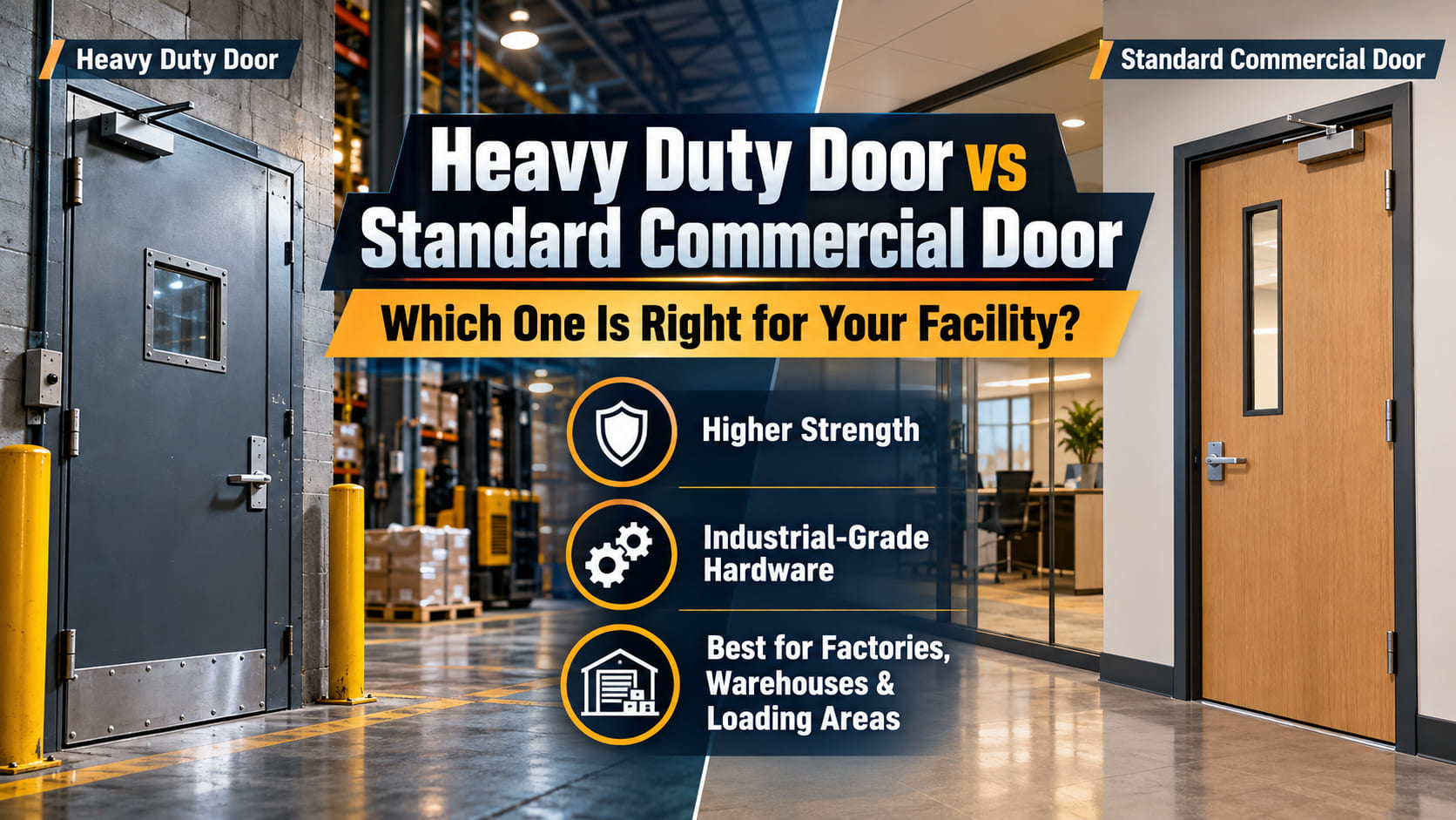 Heavy Duty Door vs Standard Commercial Door: Which One Is Right for Your Facility?