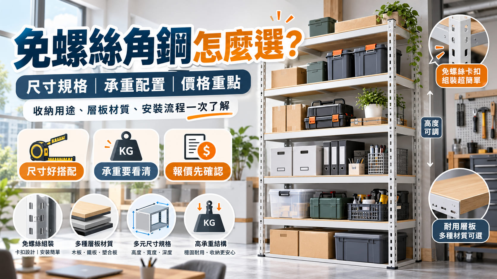 免螺絲角鋼怎麼選?尺寸訂製、承重規格、價格與組裝流程一次看