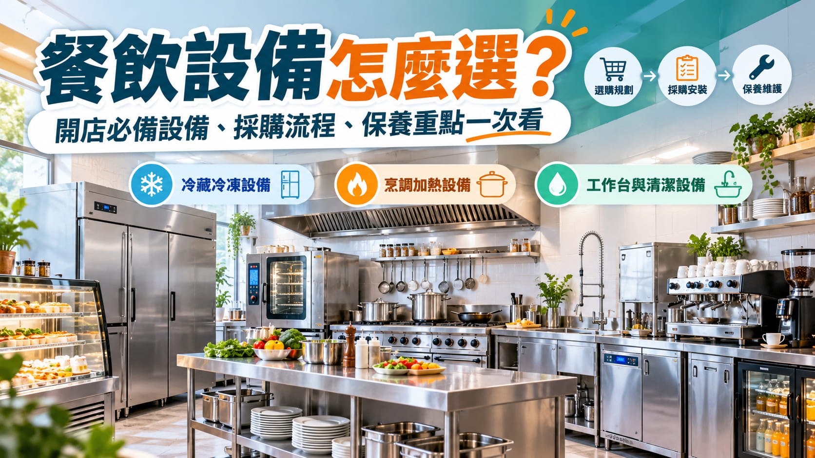 餐飲設備怎麼選?開店必備設備、種類、採購流程與保養重點一次看